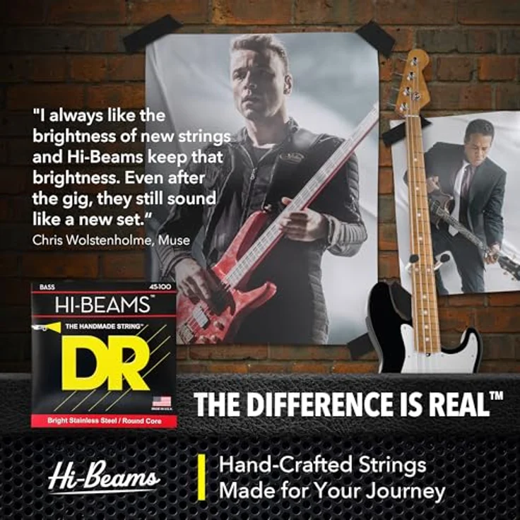 DR Strings HIBE LMR5-45 Hi-Beam Medium Basssaiten, Edelstahl, 5-saitig, 45-125, X-Long Scale – Bild 4