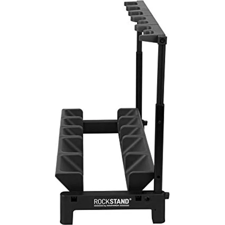 Rockstand RS 20866 2 A-Guitar Stand, Mehrzweck-Gitarrenständer für 2 Akustikgitarren oder 3 E-Gitarren, schwarz mit anthrazitfarbenen Softpads – Bild 5