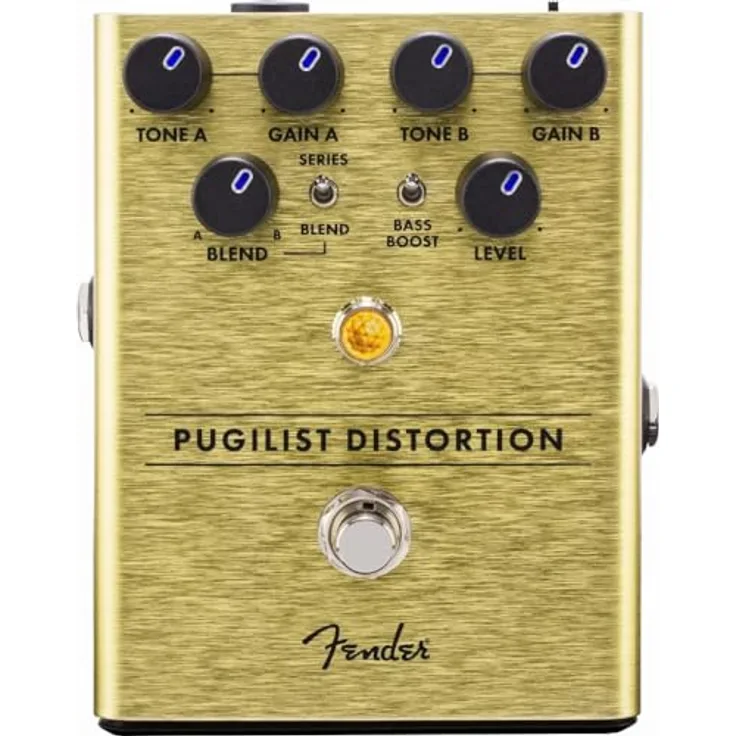 Fender Pugilist Distortion Pedal, Effektpedal mit Distortion, Tone A/B, Drive A/B, Bass Boost, Blend/Serie Toggle