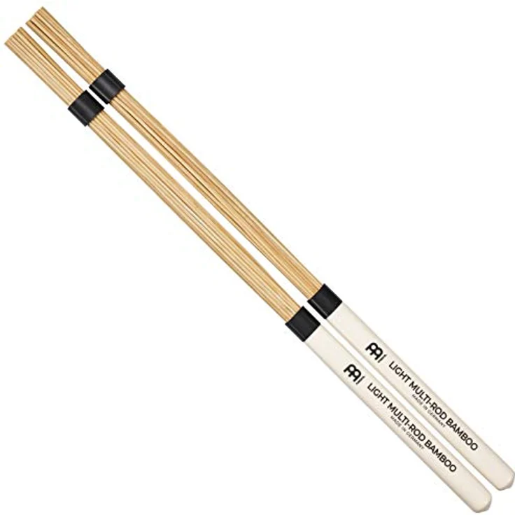 Meinl SB203 Multi-Rods Bamboo Light, leichte Bambus Drumsticks mit flexiblem Griff und Gummiringen zur Klangmodulation, 385 mm Länge, Made in Germany – Bild 3