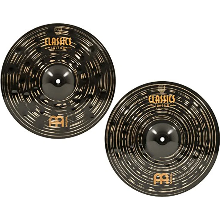 Meinl Cymbals Classics Custom Dark Hihat 14 Zoll, B12 Bronze in Dunklem Finish, klangliche Definition und kraftvoller Crash-Effekt – Bild 2