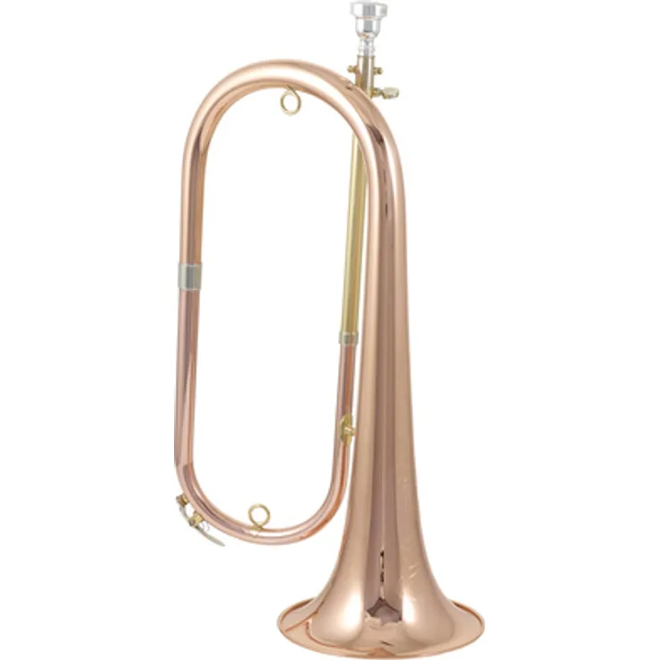 Thomann CL-90 RL Clairon Bugle, Signaltrompete in Bb mit 150mm Goldmessing Schallstück, Klarlack, inkl. Deluxe Gig Bag und Mundstück