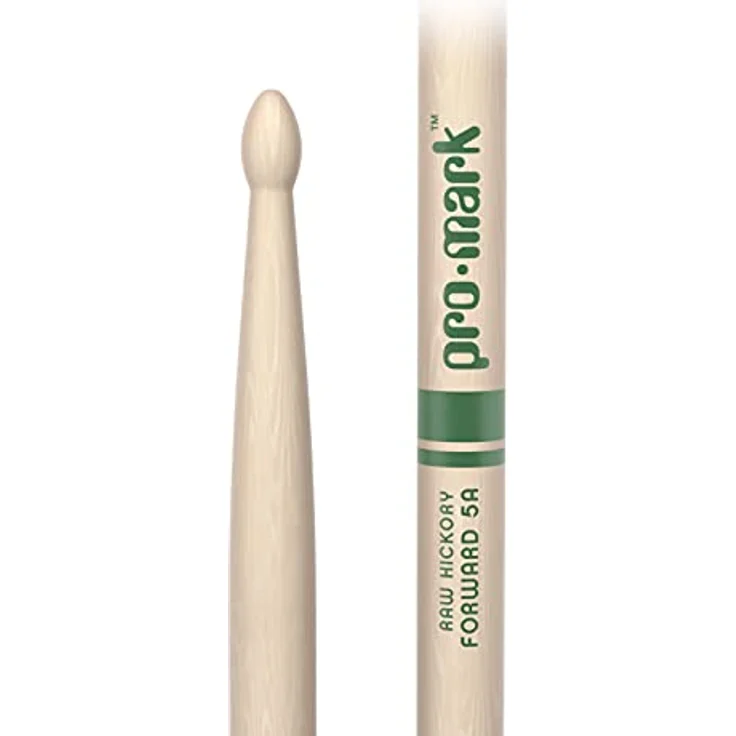 Pro Mark TXR5AW 5A Hickory Drumsticks, ovaler Holzkopf, unbehandelte Oberfläche, 40,64 cm Länge, 1,40 cm Durchmesser – Bild 2