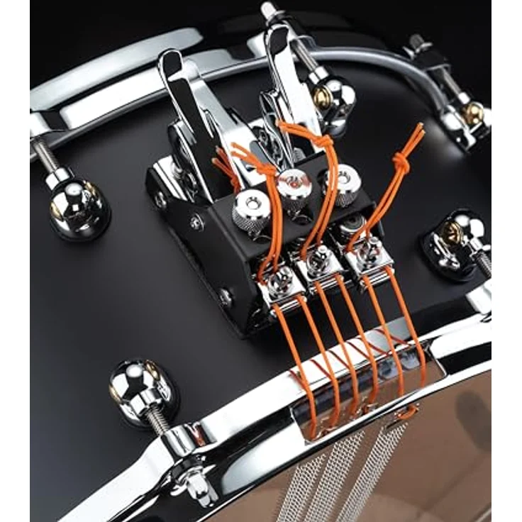 Pearl DC1465S Dennis Chambers Snare, 14"x6,5" Signatur Trommel aus 4-lagigem Ahorn, matte schwarze Finish mit chromfarbener Hardware – Bild 4