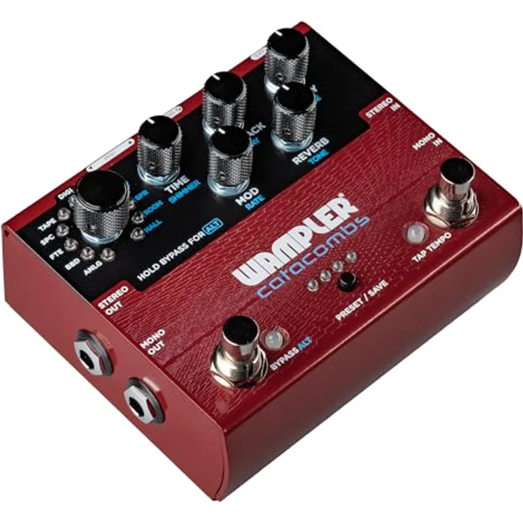 Wampler Catacombs Reverb & Delay, Effektpedal für E-Gitarre mit 11 Sounds, 8 Presets, volle MIDI-Steuerung, True Stereo/Mono – Bild 2