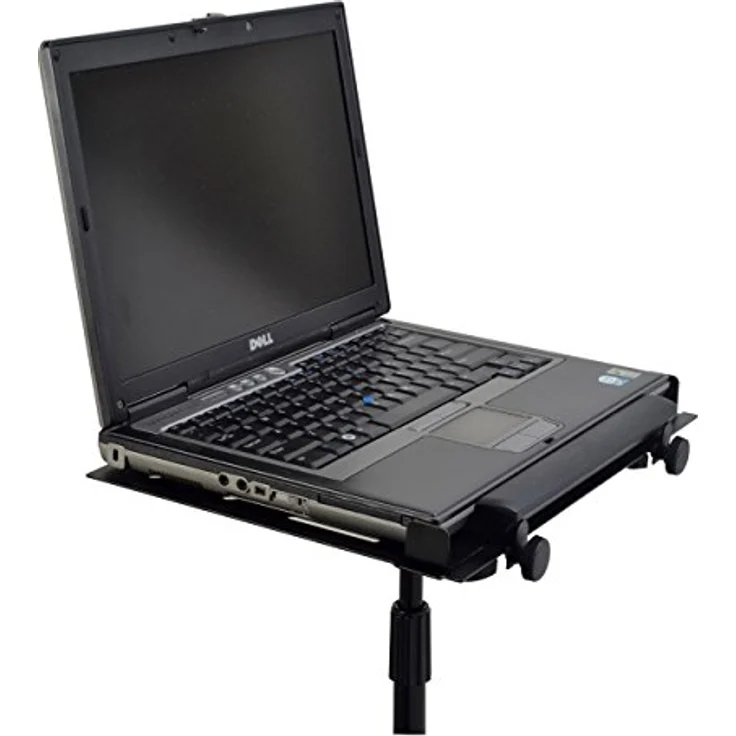On-Stage MSA 5000, Laptop- und Tablet-Halter für Mikrofonständer, schwarz, einstellbare Breite 355-419 mm, Tragfähigkeit bis 5,4 kg – Bild 7
