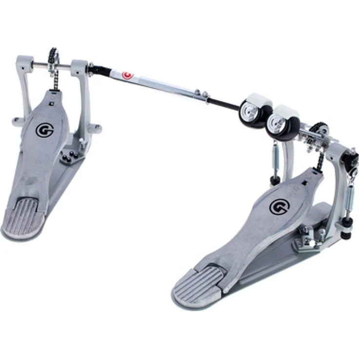 Gibraltar GRC5-DB Double Pedal, Doppelfußmaschine mit Einzelkette, einstellbarer Federspannung und glatter Trittfläche – Bild 1