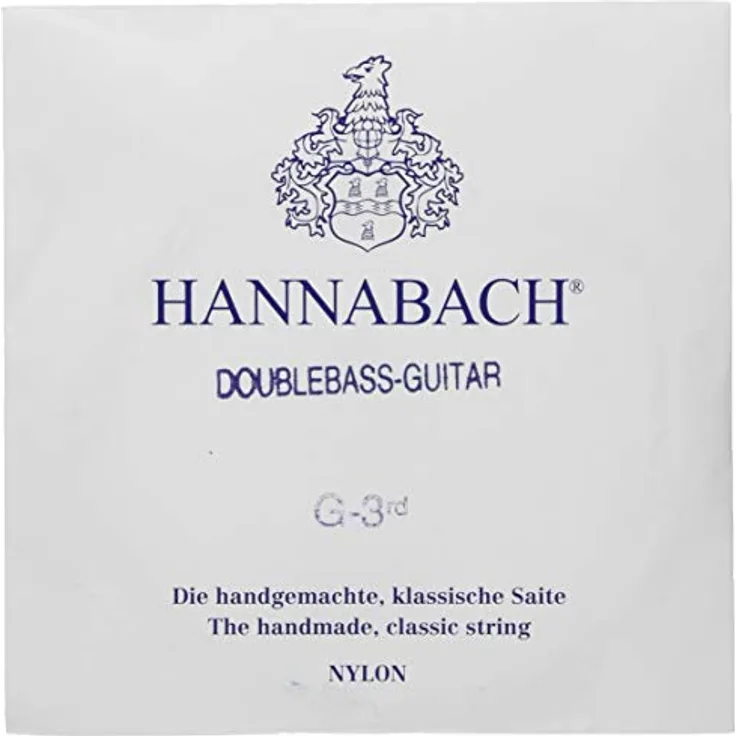 Hannabach 8413MT Single String G3, Einzelsaite für Kontrabass-Gitarre, Nylon versilbert umsponnen, Mensur 75 cm