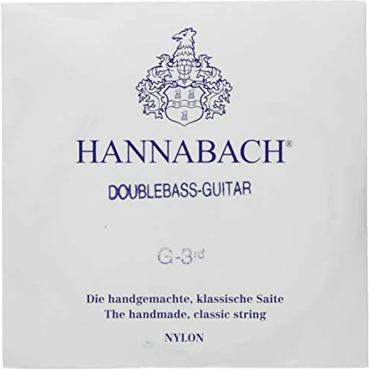 Hannabach 8413MT Single String G3, Einzelsaite für Kontrabass-Gitarre, Nylon versilbert umsponnen, Mensur 75 cm – Bild 1