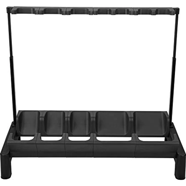 Rockstand RS 20866 2 A-Guitar Stand, Mehrzweck-Gitarrenständer für 2 Akustikgitarren oder 3 E-Gitarren, schwarz mit anthrazitfarbenen Softpads – Bild 3