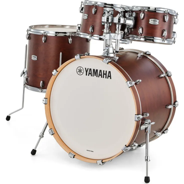 Yamaha 22" Tour Custom Set CS, Kesselsatz mit 6-lagigen Ahornkesseln, Chocolate Satin Finish, Chrom Hardware