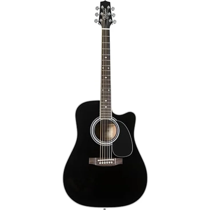 Takamine EF341SC Dreadnought Westerngitarre, massive Zederndecke, Palisander Griffbrett, CT4BII Preamp, schwarzer Hochglanz, inkl. Softcase – Bild 2