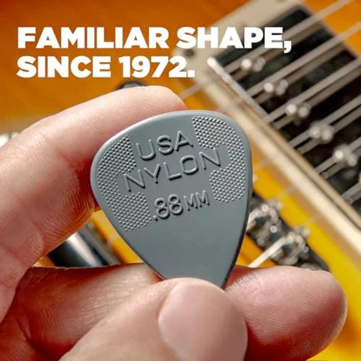 Dunlop Plectrums Nylon Standard 0,73mm, Set mit 72 Stück, grau – Bild 5