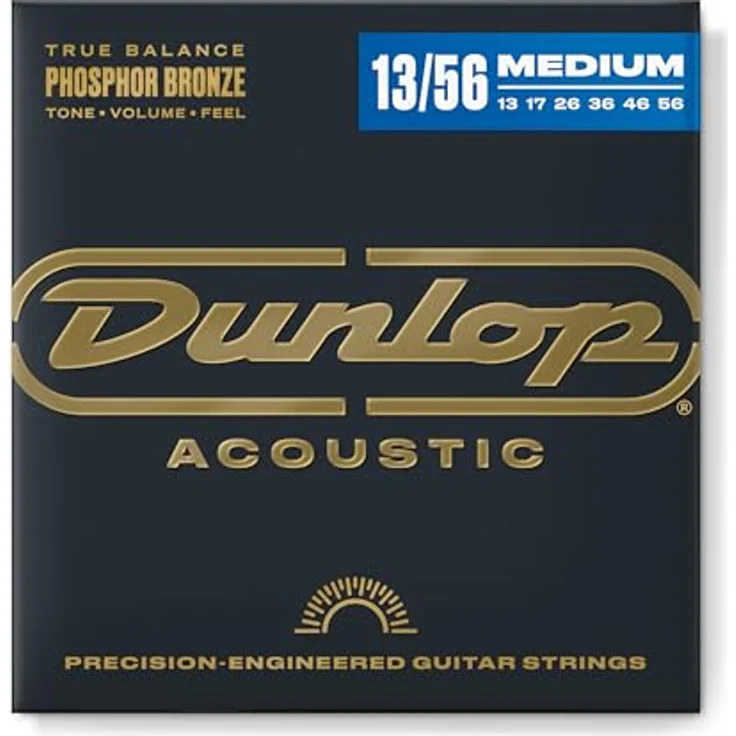 Dunlop Phosphor Bronze Acoustic Set 13-56, Saitensatz für Akustikgitarre, warmer Klang, Made in USA – Bild 1