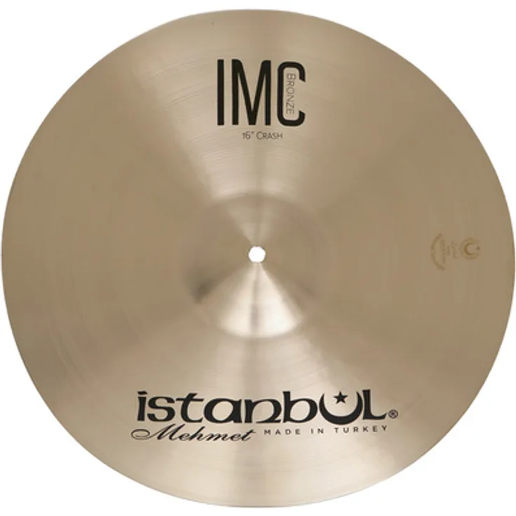 Istanbul Mehmet 16" Crash IMC Natural, B20 Bronze Schlagzeugbecken in natürlichem Finish, geeignet für Anfänger und Fortgeschrittene