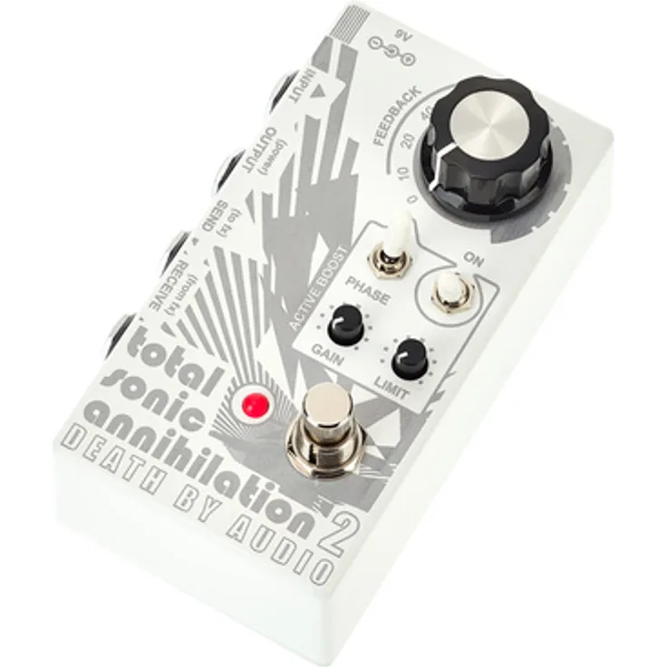 Death by Audio Total Sonic Annihilation 2, analoges Gitarren-Effektpedal mit Feedback/Boost, True Bypass und aktiven Boost- und Limiter-Schaltkreisen, handgefertigt in New York City