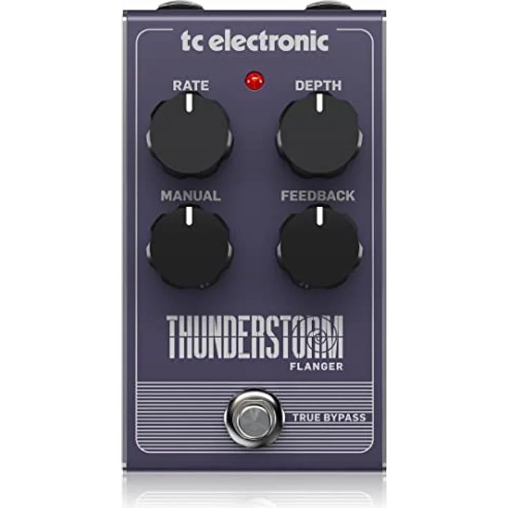 tc electronic Thunderstorm Flanger, analoger Gitarren-Effekt mit Rate, Depth, Manual und Feedback Regler, True Bypass, kompakt, 58 x 74 x 132 mm, 0,5 kg – Bild 1