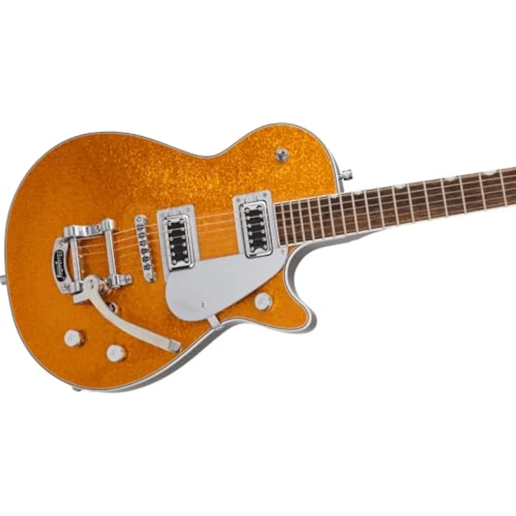 Gretsch EMTC Sparkle Jet FT GLD SPK, E-Gitarre mit Mahagoni-Korpus, 2x FT-5E Filter’Tron Tonabnehmer, Gold Sparkle – Bild 5