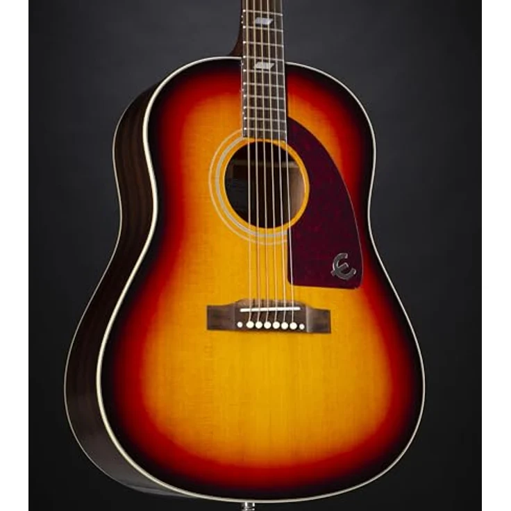 Epiphone Masterbilt Texan Faded Cherry, Westerngitarre mit massiver Sitka-Fichtendecke und Fishman Sonitone Tonabnehmer, Hochglanz Faded Cherry – Bild 6
