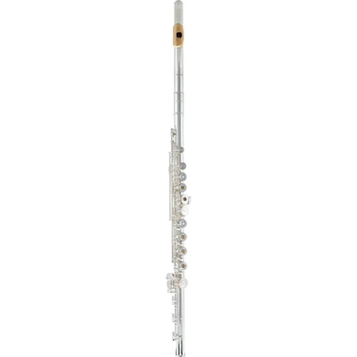 Pearl Flutes Elegante 795 RBE - Vigore, Querflöte mit Sterling Silber Kopfstück, 3K Gold Mundlochplatte, Neusilber versilberte Mechanik, Spitzdeckel- und Ringklappen, inkl. Etui und Zubehör