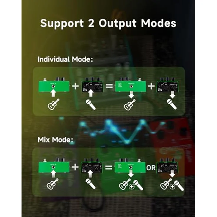 Flamma FV02 Vocal & Guitar FX, Effektprozessor für Gesang und Gitarre mit Reverb, Schwarz – Bild 5