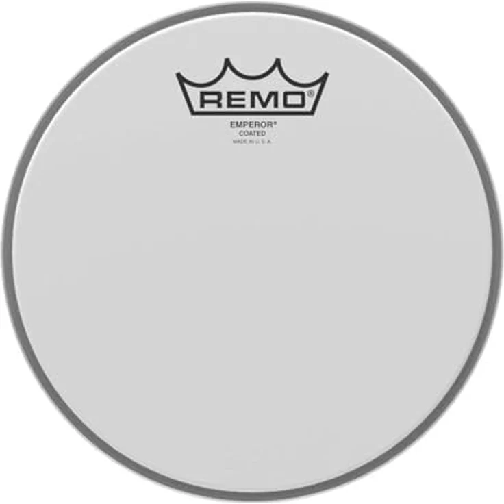 Remo 08" Emperor Coated, Doppelschichtiges Schlagfell mit leichter Vordämpfung, weiß aufgeraut – Bild 2