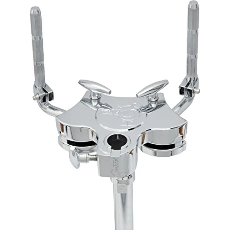 Gretsch Drums GS1-THDL Doppel Tom Halter, L-Arme mit Kugelgelenk, für Bassdrum Montage, 12,7mm L-Rod Durchmesser, 25mm Rohrdurchmesser, 35cm Länge, 7/8" Beckenarmaufnahme