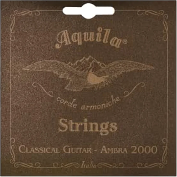 Aquila 108C Ambra 2000 Classical, Gitarrensaiten für Klassische Gitarre, Normal Tension, Nylgut und Rayon Bass, exzellente Ansprache, hohe Stimmstabilität, weiß – Bild 1