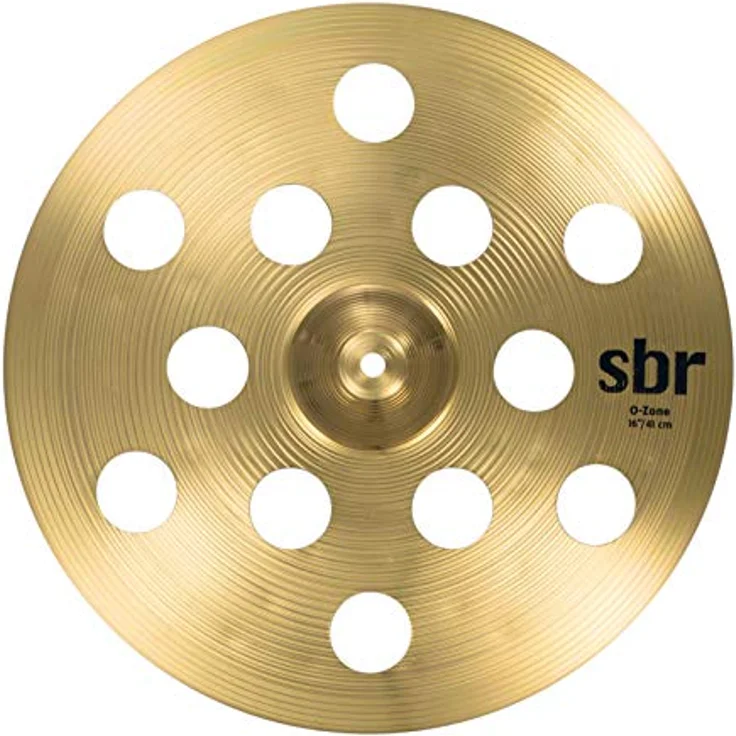 Sabian 16" SBR O Zone, druckvolles Crash-Becken aus SBr Messing für Akzente, einjährige Garantie – Bild 1