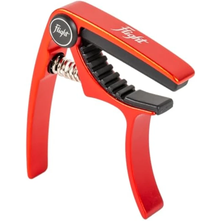 Flight FC-RD Ukulele Capo, roter Kapodaster aus Aluminium mit Federmechanik für einfache Einhandbedienung – Bild 2