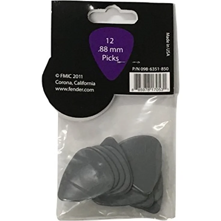 Fender Nylon 0,88 Pack, 12er Set klassisches 351 Pick aus Nylon, Stärke 0,88 mm – Bild 3