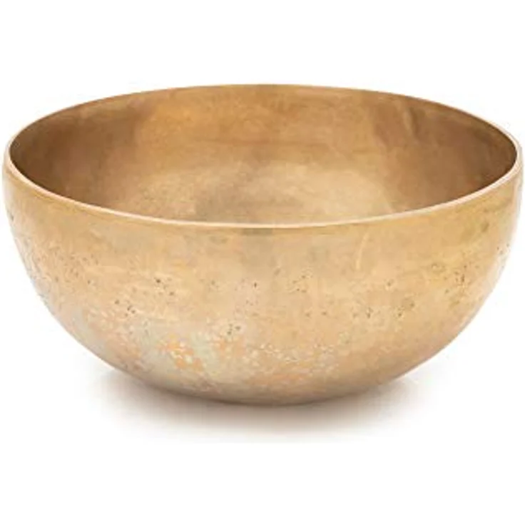 XDrum Omshanti Klangschale, handgemacht in Indien, 20 cm Durchmesser, 1200 g, gold, ideal für Meditation und Therapie – Bild 1