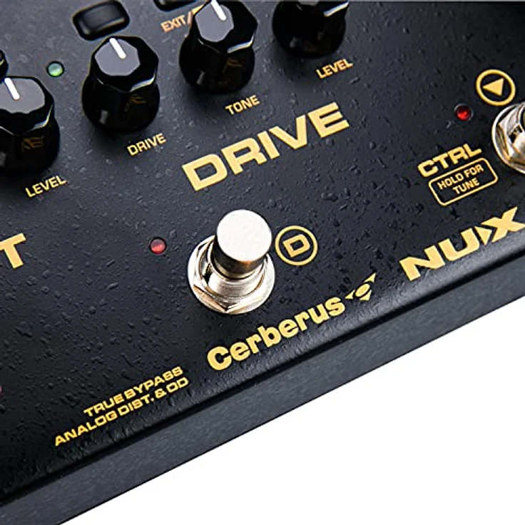 Nux Cerberus, Gitarren-Multieffekt mit 16 Effekttypen, 128 Presets, analogen Overdrive und Distortion, True Bypass, USB Anschluss, schwarz – Bild 3