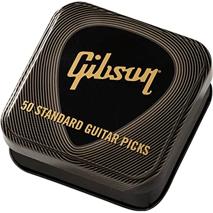Gibson Standard Pick Set X-Heavy, 50 Stück Plektren in klassischer 351 Form, Stärke 1,17 mm, inkl. Metallbox – Bild 2