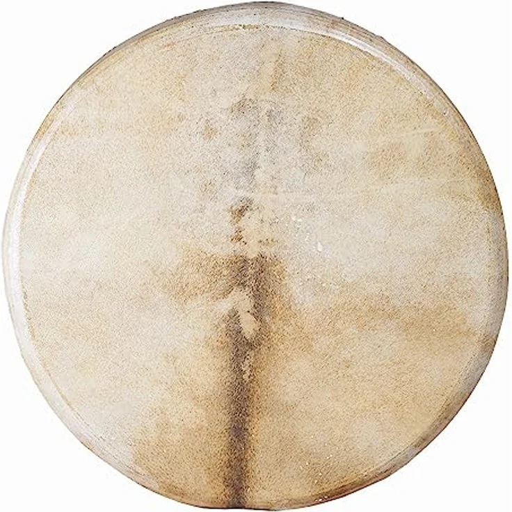 Terre Shaman Drum Goat Tree Shorn 50, Schamanentrommel mit 50 cm Durchmesser, Mahagonisperrholz, Ziegenhautfell, basslastiger Klang, inkl. Schlägel aus Kaffeebaumholz und Leder – Bild 2