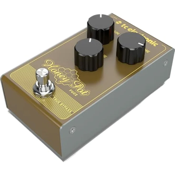 tc electronic Honey Pot Fuzz, Overdrive-Pedal mit Volume, Tone und Sustain Reglern, True Bypass, 74 x 132 x 58 mm, 500 g – Bild 3