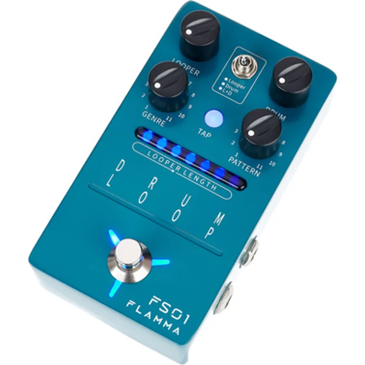 Flamma FS01 Looper/Drum Machine mit 20 Minuten Aufnahmezeit, 11 Groove-Styles, Mix-Modus und individueller Lautstärkeregelung