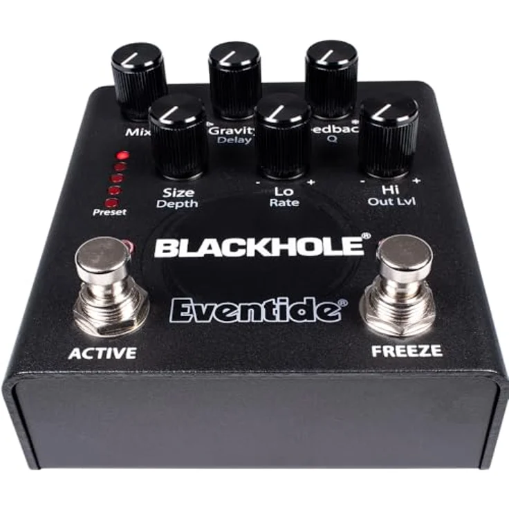 Eventide Blackhole Reverb Effectpedal, Gitarren-Effektgerät mit fünf Presets, MIDI-Fähigkeit und einzigartiger Schwerkraftsteuerung, schwarz – Bild 3