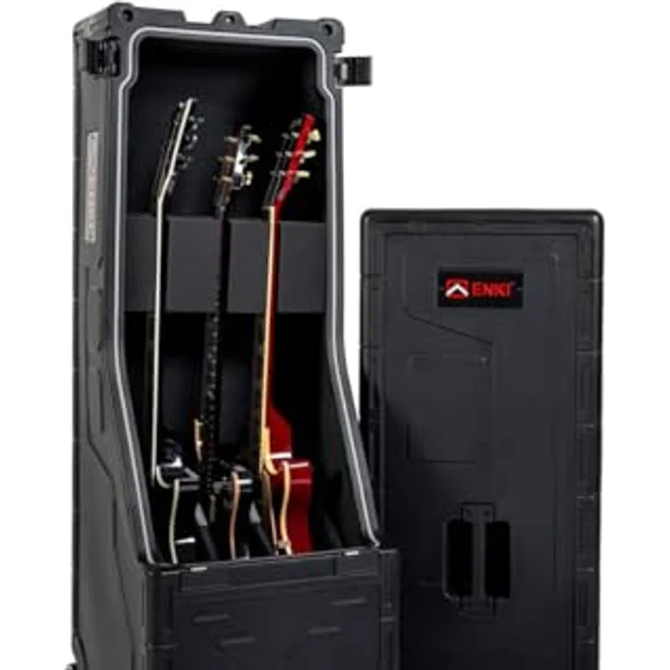 Enki X-3 Electric/ Acoustic Guitar Case, vielseitig, wetterfest, schwarz, 1295 x 457 x 533 mm, 12,5 kg – Bild 2