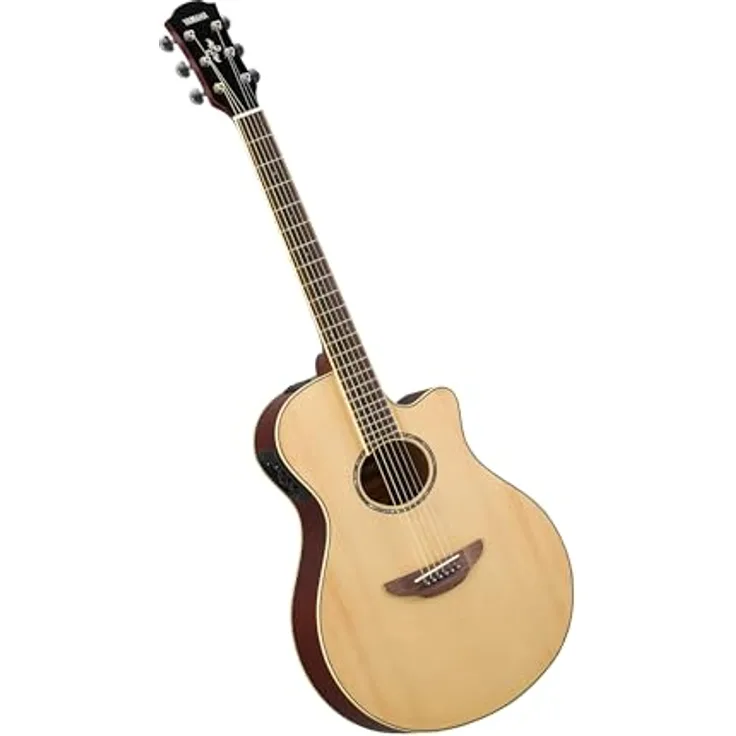 Yamaha APX 600 Natural, Western Gitarre mit Tonabnehmer, Nato Korpus, Fichten Decke, 43 mm Sattelbreite, Mensur 634 mm, Natur