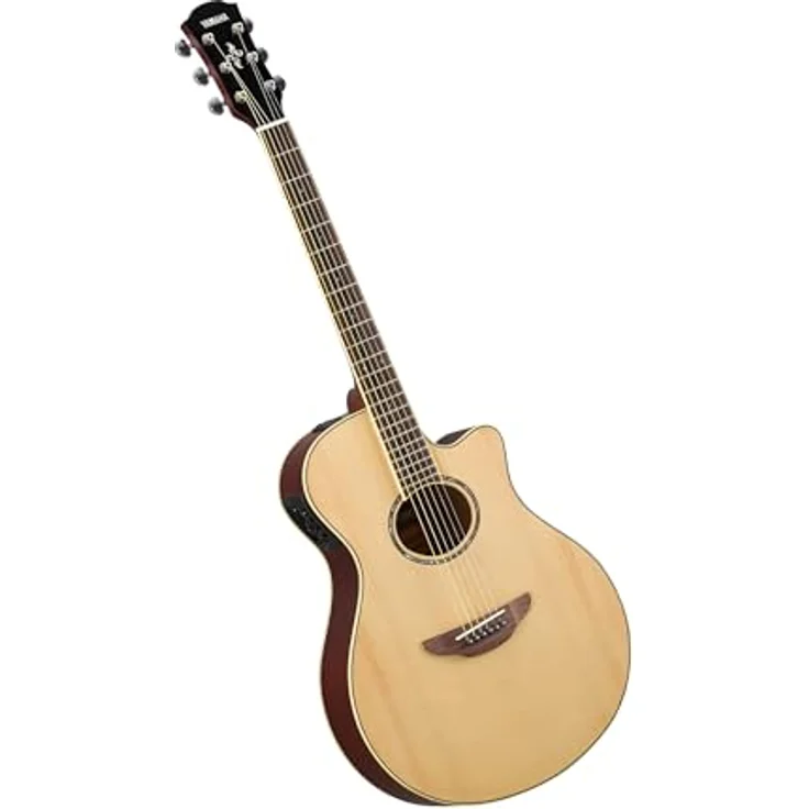 Yamaha APX 600 Natural, Western Gitarre mit Tonabnehmer, Nato Korpus, Fichten Decke, 43 mm Sattelbreite, Mensur 634 mm, Natur – Bild 1