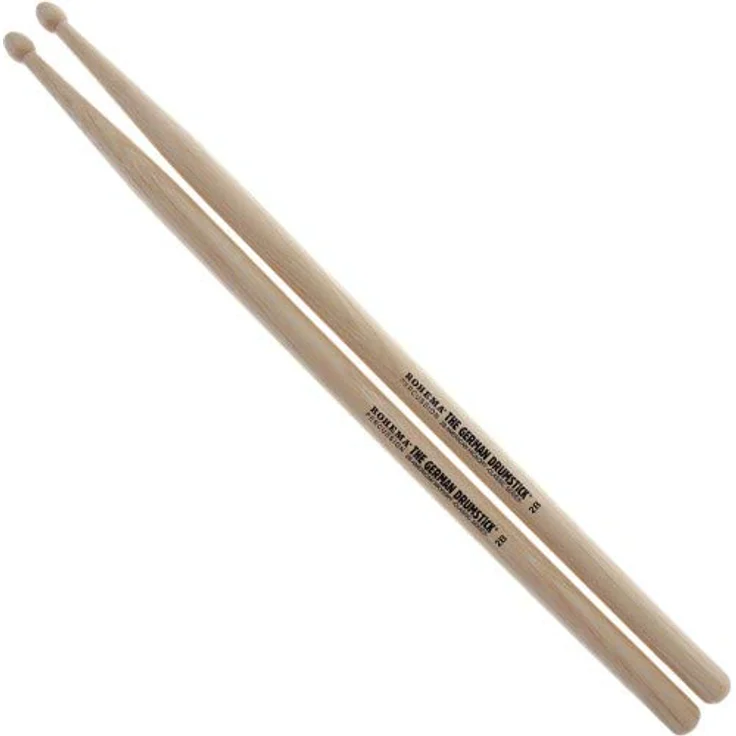 Rohema 2B Hickory Drumstick, lackiert, Länge 415mm, Durchmesser 16,0mm, Made in Germany – Bild 2