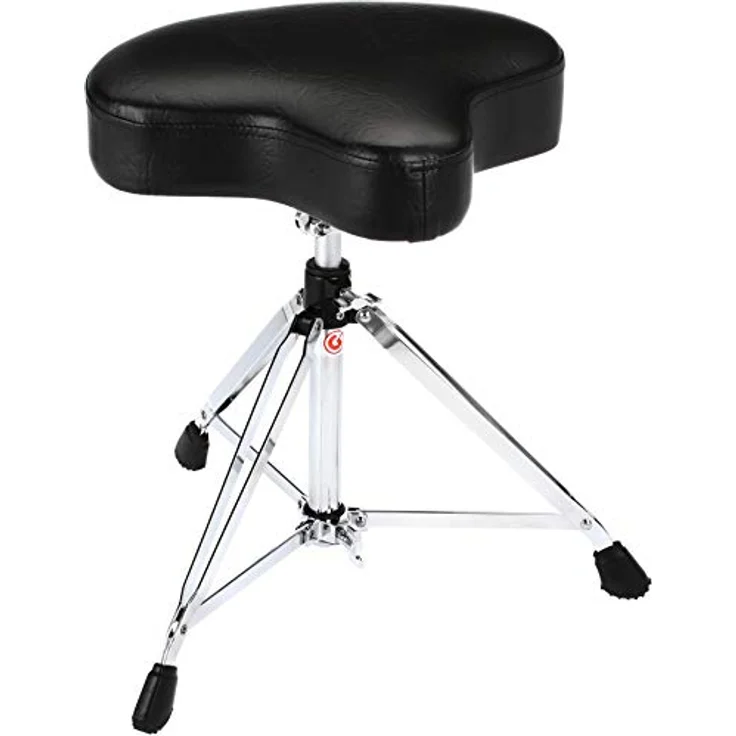 Gibraltar GI806604 Schlagzeughocker 6000 Serie 6608 Moto Seat, höhenverstellbar von 46 cm bis 61 cm, komfortable Sitzfläche mit 39 cm Durchmesser, robuste Basis mit Super Lock – Bild 1