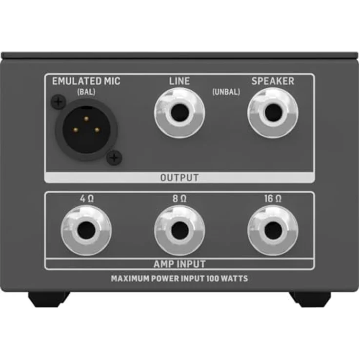 Bugera PS1 Power Soak, passiver Power Attenuator bis 100 Watt, 3 Eingänge (4, 8, 16 Ohm), emulierter XLR Mic-Ausgang, Lautsprecher-Ausgang mit Lautstärkeregelung – Bild 4