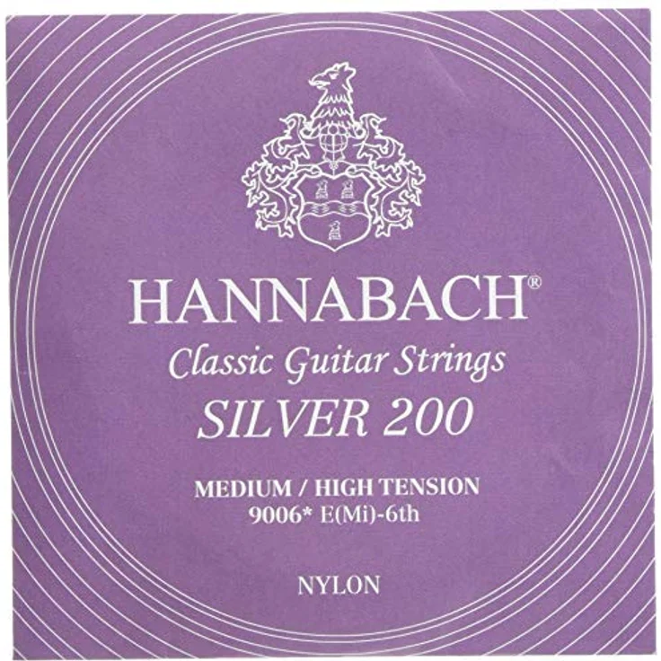 Hannabach Klassikgitarrensaiten Serie 900 Medium-High Tension Silver 200 - E6w - 9006MHT, nickelfrei, korrosionsgeschützt, made in Germany – Bild 1