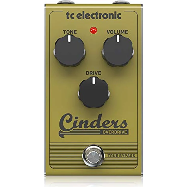 tc electronic Cinders Overdrive, E-Gitarreneffekt-Pedal mit Tone-, Volume- und Drive-Regler, True Bypass, 9V Stromversorgung, kompaktes Design – Bild 1