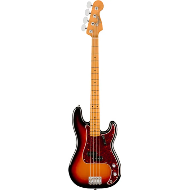 Fender Vintera III L 60s P Bass, P-Style E-Bass mit erlen Korpus, Ahorn-Hals und 3-Color Sunburst Finish