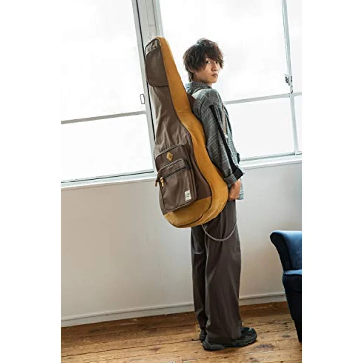 Ibanez IAB541-BR Powerpad Gigbag, A-Gitarre Tasche mit 15mm Polsterung, braun, 4 Zubehörfächer, Rucksackgarnitur – Bild 2