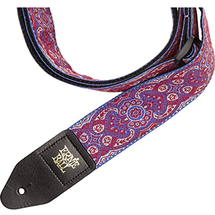 Ernie Ball E-Guitar Strap Paisley Dream, Gitarrengurt aus Polypropylen mit Lederenden, verstellbar von 104 cm bis 183 cm, 51 mm breit, Farbe Paisley Dream Jacquard – Bild 2