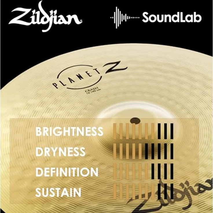 Zildjian Planet Z Crash 16" Becken, 2020 Version für ausgewogenen Klang und hochwertige Verarbeitung – Bild 5